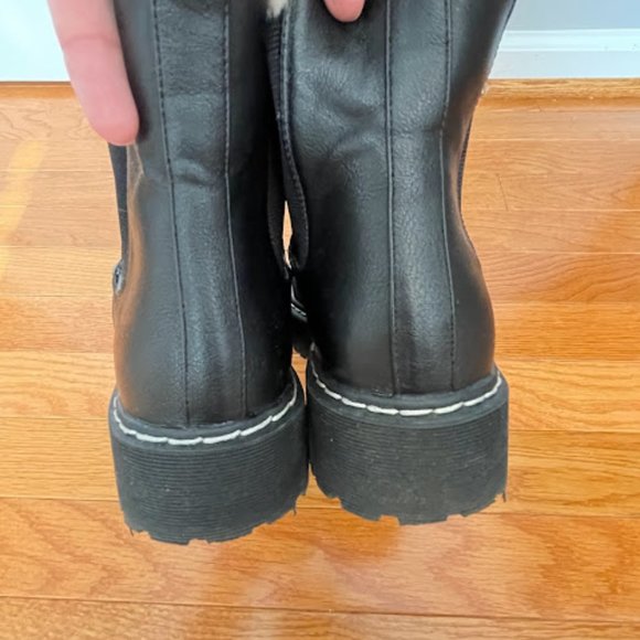 Women's Fur Trim Chelsea Boots - Picture 5 of 10